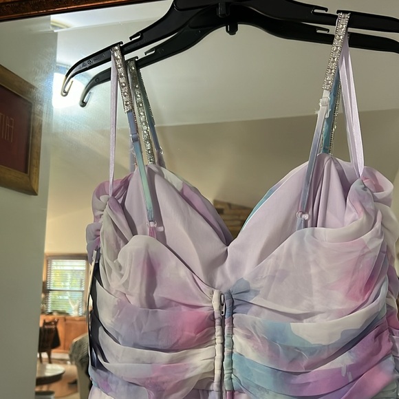 Purple Pink Blue PROM TRIXXI Long Formal Dress Gown - Picture 10 of 17